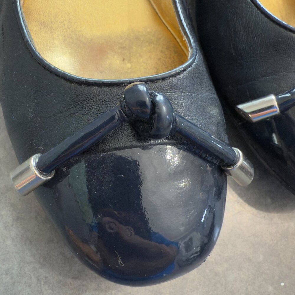 Antonio Melani Black Leather Flats with Silver Accents – Size 8.5 - Picture 7 of 12